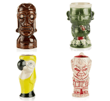 Ceramic Hawaiian Luau Tiki Mugs (Set of 4 - 14 - 22oz) - POPvault