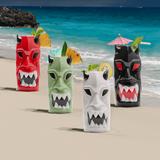 Ceramic Horned Hawaiian Tiki Mugs (Set of 4) - POPvault
