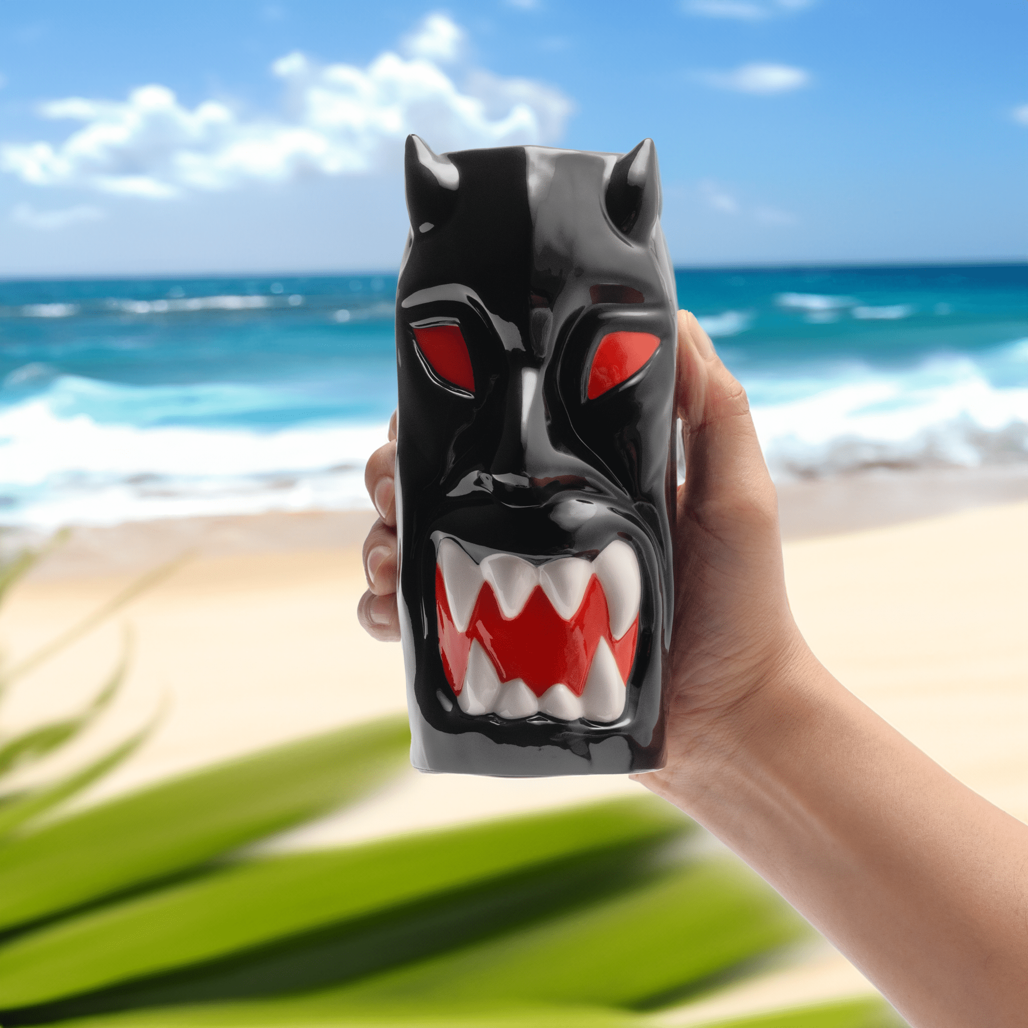 Ceramic Horned Hawaiian Tiki Mugs (Set of 4) - POPvault