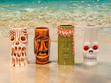 Ceramic Tiki Mugs, Set of 8 - 18 - 23.5oz - Perfect for Exotic Cocktails, Iced Tea, Soda, Mai Tai, Long Island - POPvault