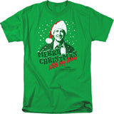 Christmas Vacation Merry Christmas Mens T Shirt Kelly Green Officially Licensed - POPvault