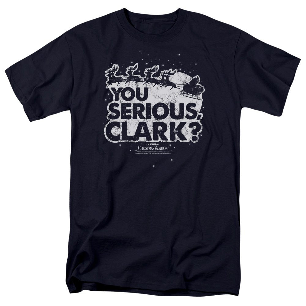 Christmas Vacation You Serious Clark Mens T Shirt Navy Blue Officially Licensed - POPvault