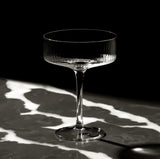Clear Ribbed Martini Coupe Glass 9.5oz - (Set of 2, 4, or 6) - POPvault