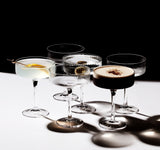 Clear Ribbed Martini Coupe Glass 9.5oz - (Set of 2, 4, or 6) - POPvault