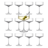 Clear Ribbed Martini Coupe Glass 9.5oz - (Set of 2, 4, or 6) - POPvault