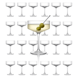 Clear Ribbed Martini Coupe Glass 9.5oz - (Set of 2, 4, or 6) - POPvault