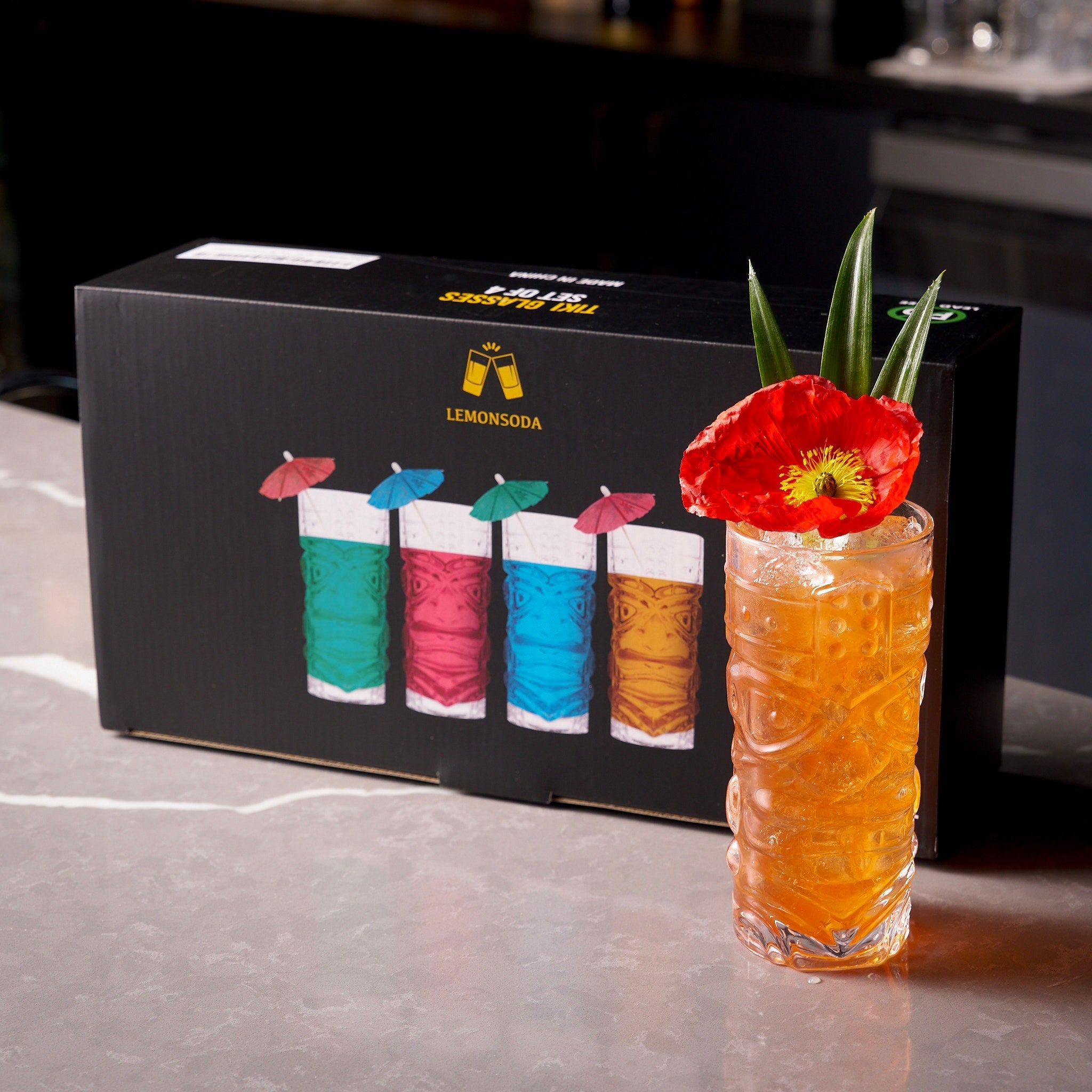 Clear Tiki Glasses, Set of 4 or 6 - 450 ML - POPvault