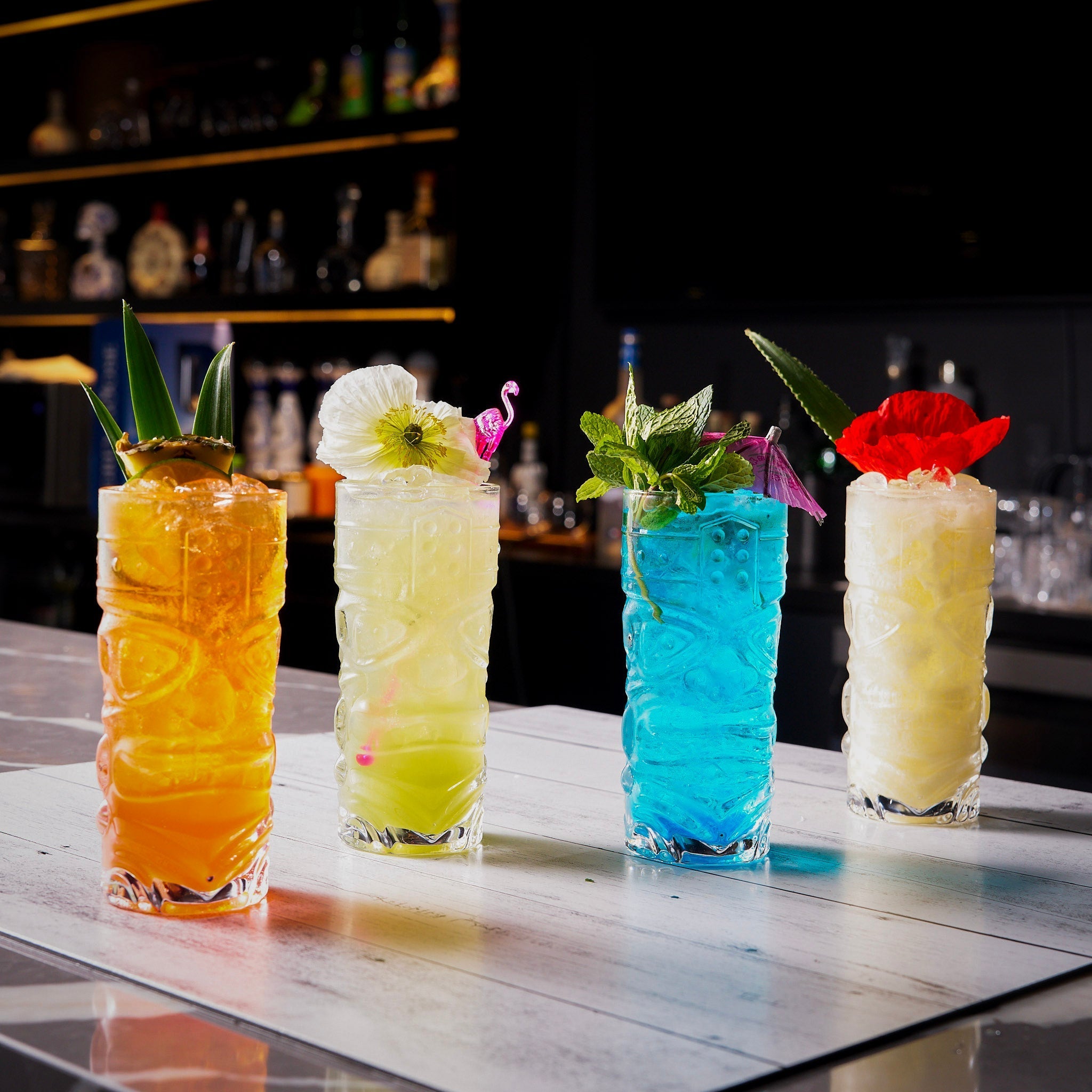 Clear Tiki Glasses, Set of 4 or 6 - 450 ML - POPvault