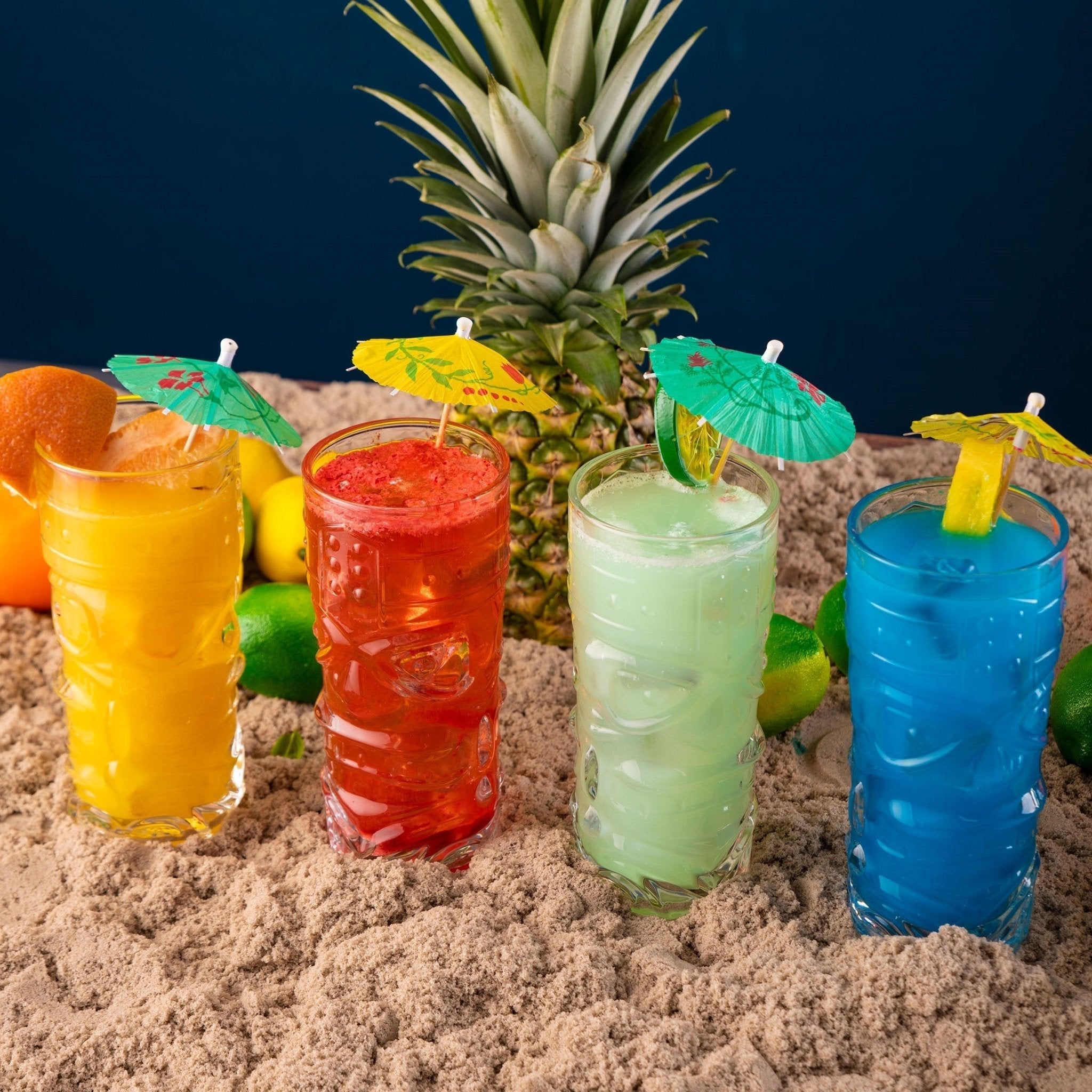 Clear Tiki Glasses, Set of 4 or 6 - 450 ML - POPvault