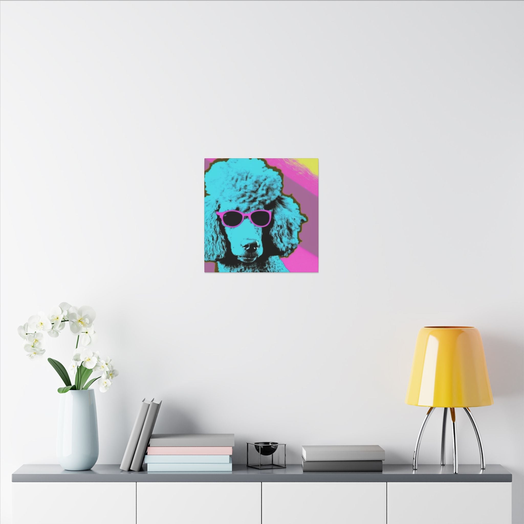 Colorful Pop Art Canvas Print - Fabulous Poodle Unique Wall Decor - POPvault