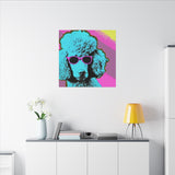 Colorful Pop Art Canvas Print - Fabulous Poodle Unique Wall Decor - POPvault
