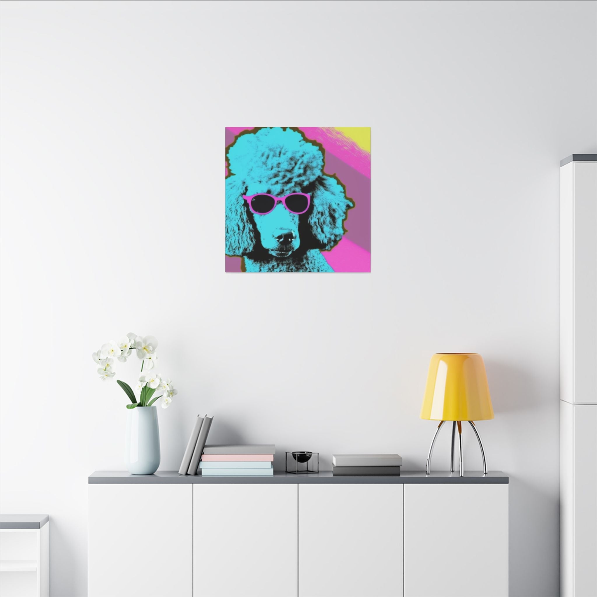 Colorful Pop Art Canvas Print - Fabulous Poodle Unique Wall Decor - POPvault