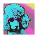 Colorful Pop Art Canvas Print - Fabulous Poodle Unique Wall Decor - POPvault
