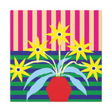 Colorful Pop Art Canvas Print - Flowers In Vase Unique Wall Decor - POPvault