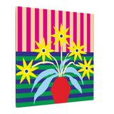 Colorful Pop Art Canvas Print - Flowers In Vase Unique Wall Decor - POPvault