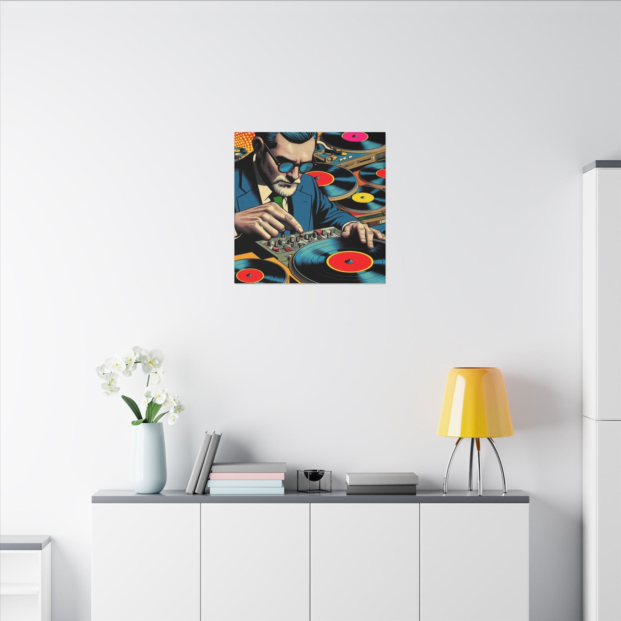 Colorful Pop Art Canvas Print - Sigmund Spinning Unique Wall Decor - POPvault