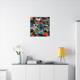 Colorful Pop Art Canvas Print - Sigmund Spinning Unique Wall Decor - POPvault