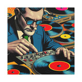 Colorful Pop Art Canvas Print - Sigmund Spinning Unique Wall Decor - POPvault