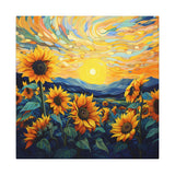 Colorful Pop Art Canvas Print - Sunflower Morning Unique Wall Decor - POPvault