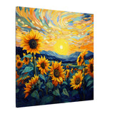 Colorful Pop Art Canvas Print - Sunflower Morning Unique Wall Decor - POPvault
