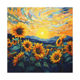 Colorful Pop Art Canvas Print - Sunflower Morning Unique Wall Decor - POPvault