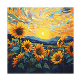Colorful Pop Art Canvas Print - Sunflower Morning Unique Wall Decor - POPvault