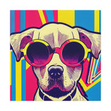 Colorful Pop Art Canvas Print - Too Cool Pooch Unique Wall Decor - POPvault