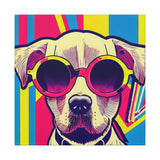 Colorful Pop Art Canvas Print - Too Cool Pooch Unique Wall Decor - POPvault