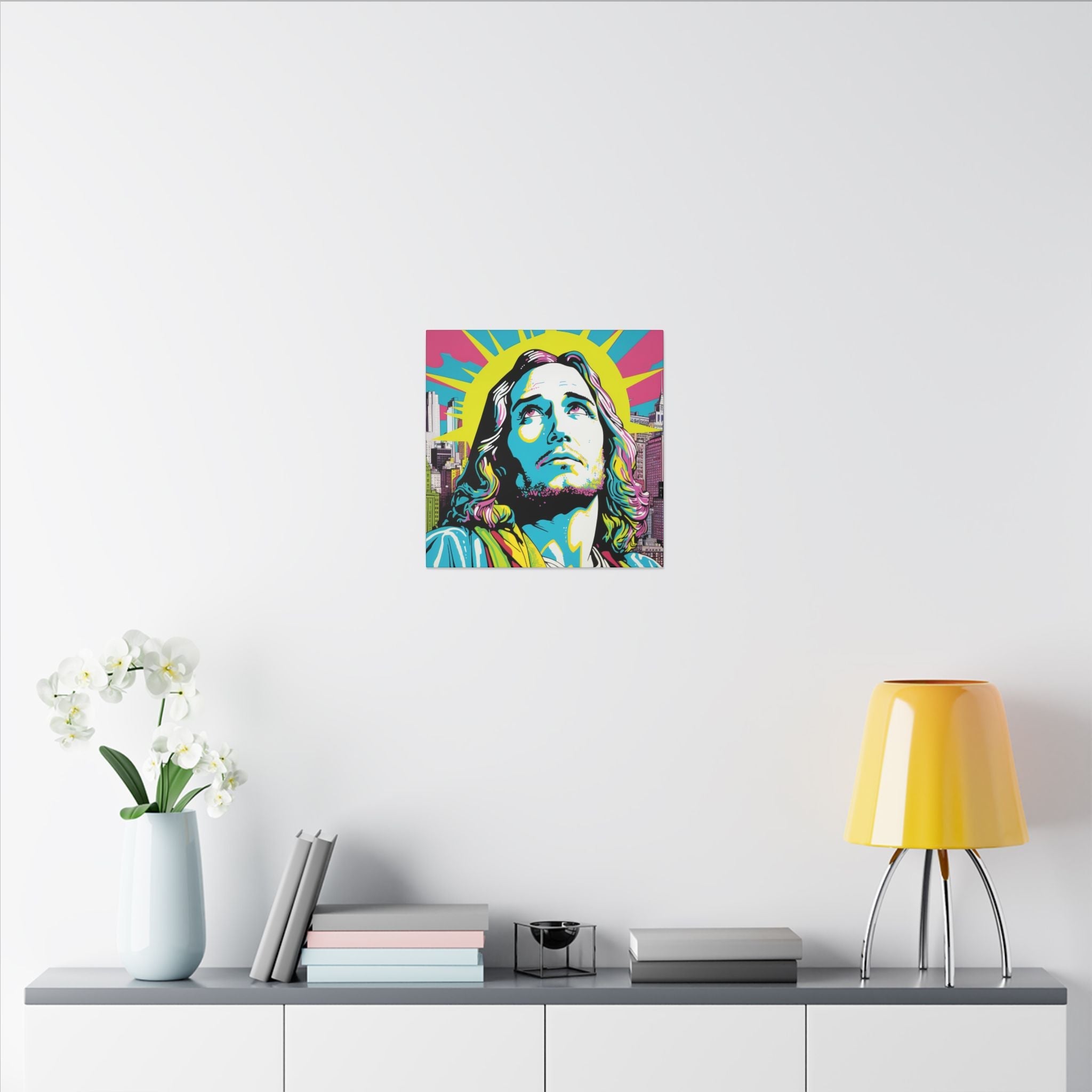 Colorful Pop Art Canvas Print - Watching Over Us Unique Wall Decor - POPvault