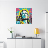 Colorful Pop Art Canvas Print - Watching Over Us Unique Wall Decor - POPvault