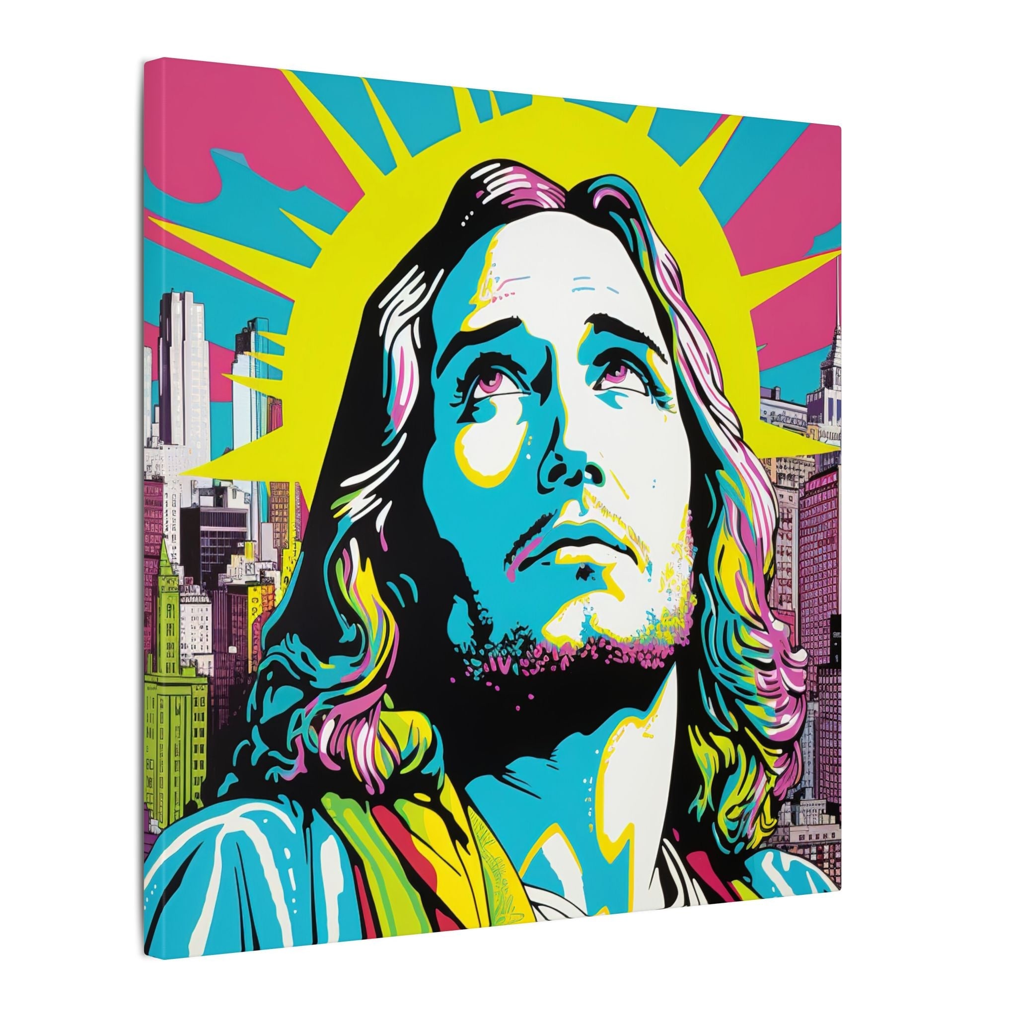 Colorful Pop Art Canvas Print - Watching Over Us Unique Wall Decor - POPvault