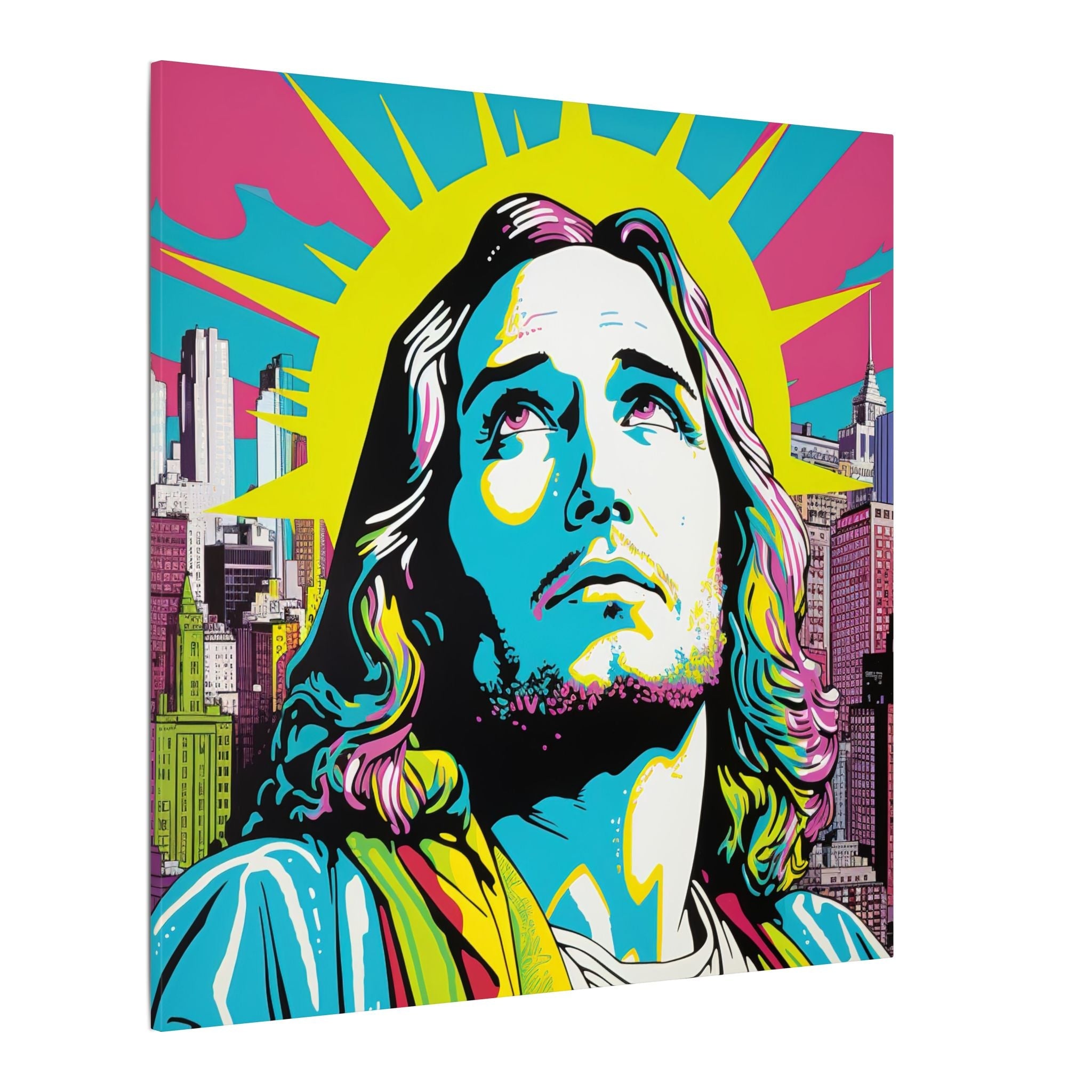 Colorful Pop Art Canvas Print - Watching Over Us Unique Wall Decor - POPvault