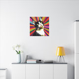 Colorful Pop Art Canvas Print - What's New Pussycat Unique Wall Decor - POPvault