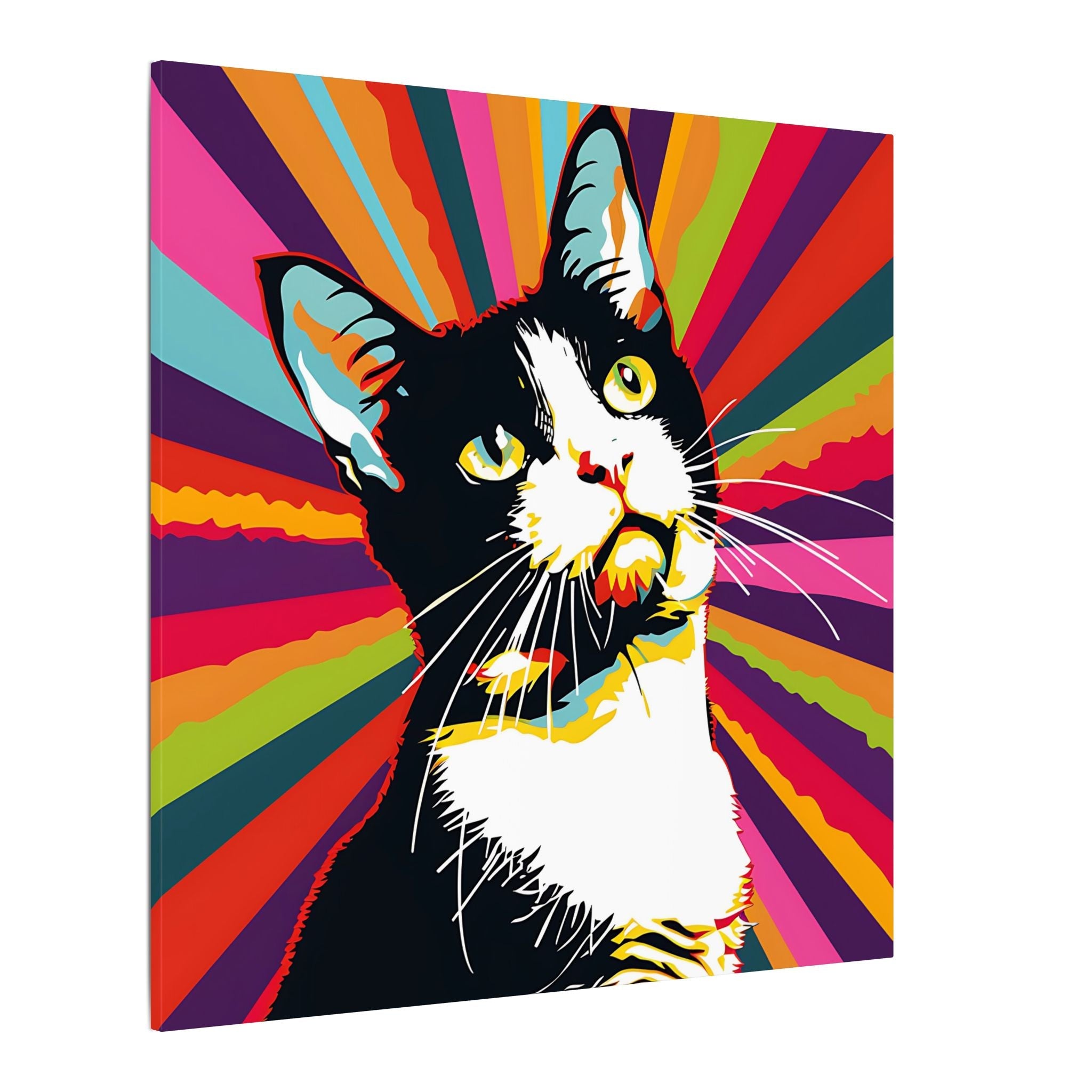 Colorful Pop Art Canvas Print - What's New Pussycat Unique Wall Decor - POPvault