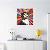 Colorful Pop Art Canvas Print - What's New Pussycat Unique Wall Decor - POPvault