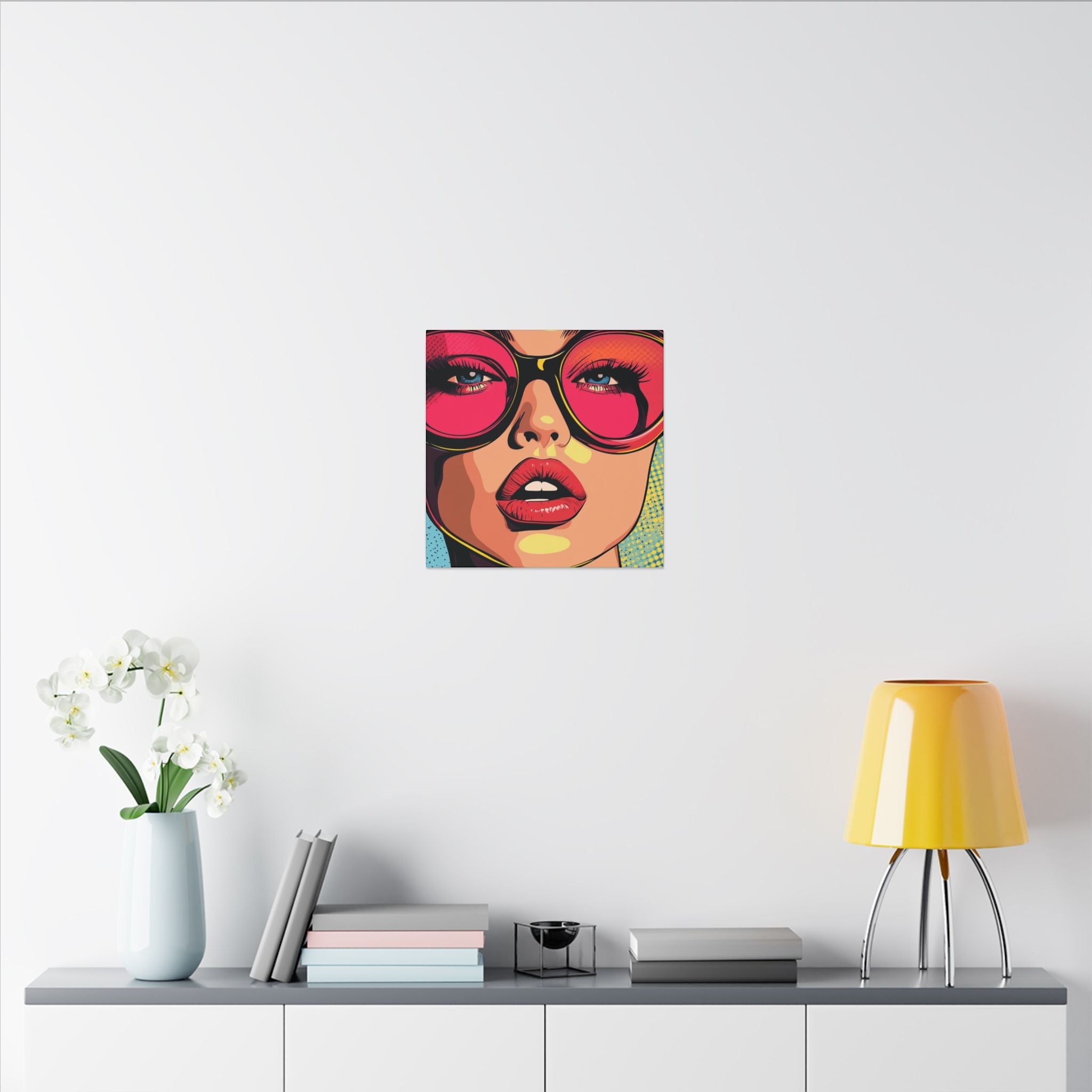 Colorful Pop Art Canvas Print - Woman In Sunglasses Unique Wall Decor - POPvault