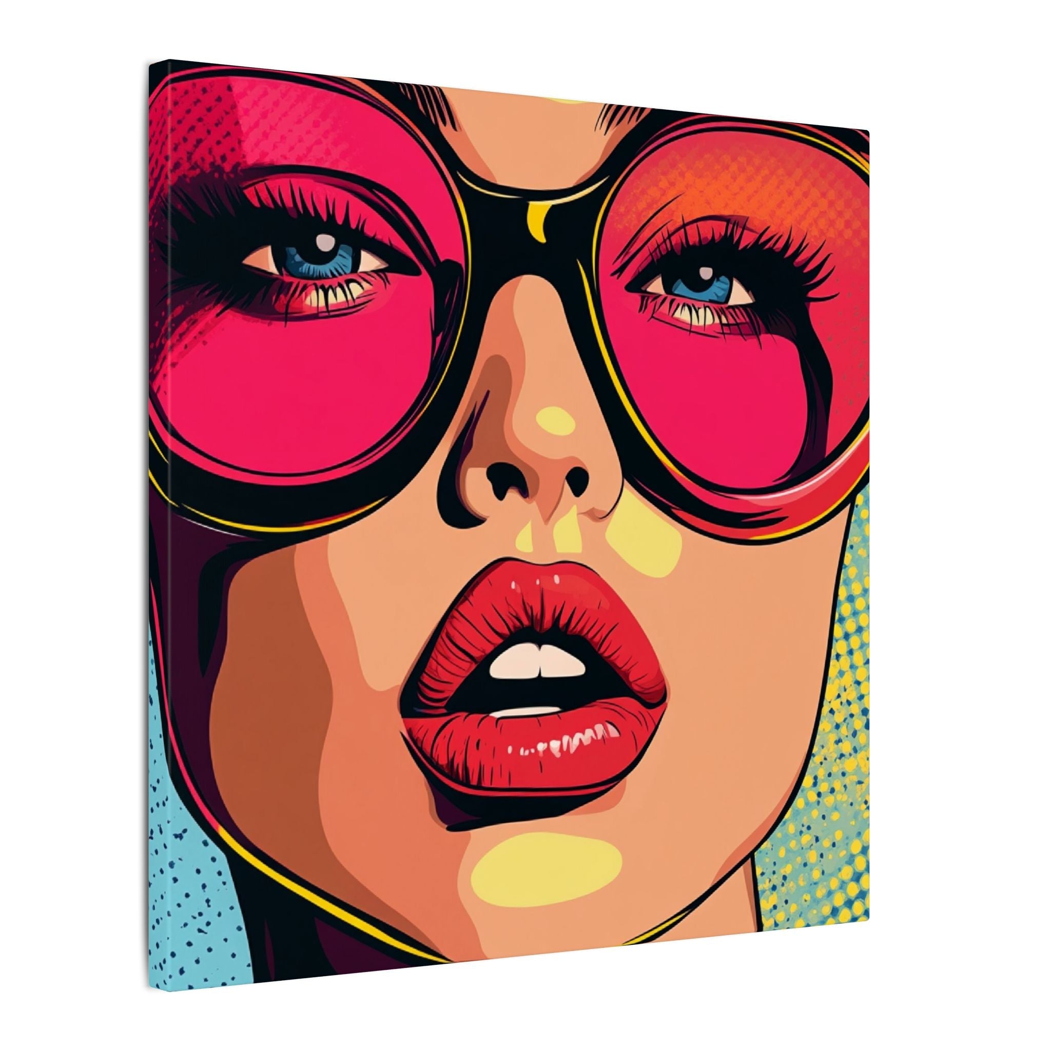 Colorful Pop Art Canvas Print - Woman In Sunglasses Unique Wall Decor - POPvault