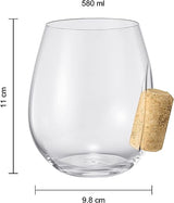 Cork Stuck In The Glass 19.6 Oz. Stemless Wine Glass Single - POPvault
