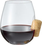 Cork Stuck In The Glass 19.6 Oz. Stemless Wine Glass Single - POPvault