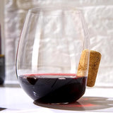 Cork Stuck In The Glass 19.6 Oz. Stemless Wine Glass Single - POPvault