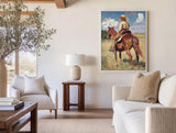 Cowgirl On Horse - Rustic Art - POPvault