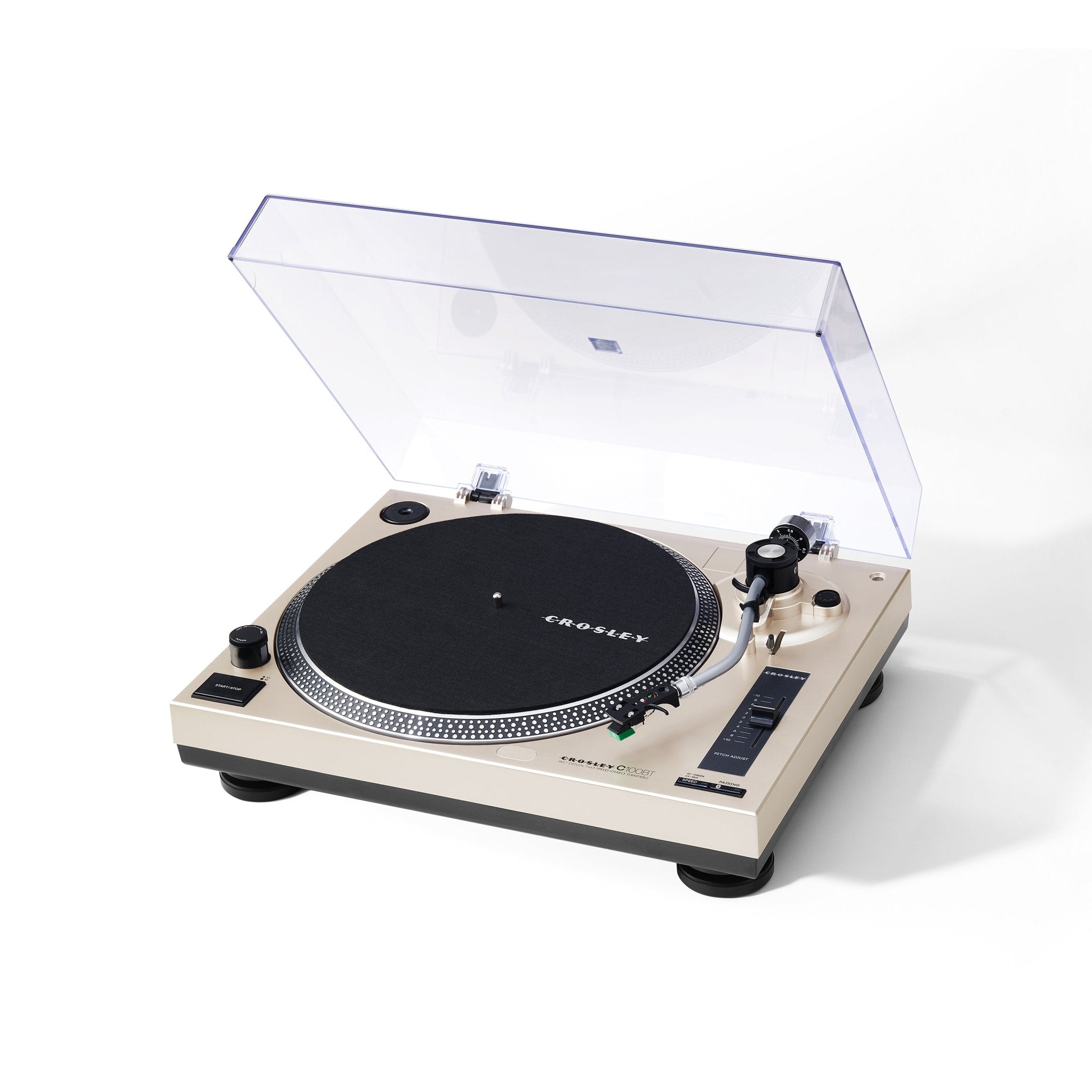 Crosley C100BT Bluetooth Turntable - Champagne - POPvault