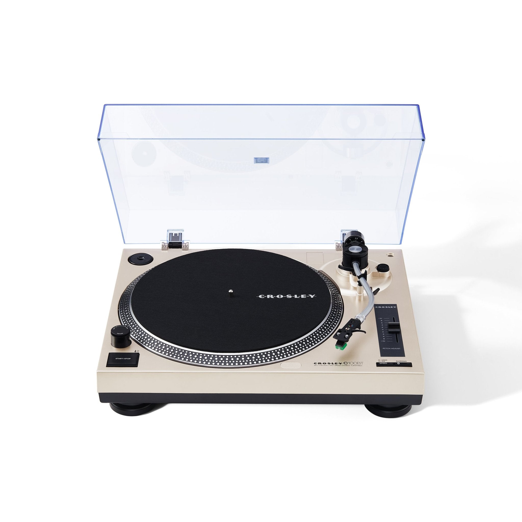 Crosley C100BT Bluetooth Turntable - Champagne - POPvault