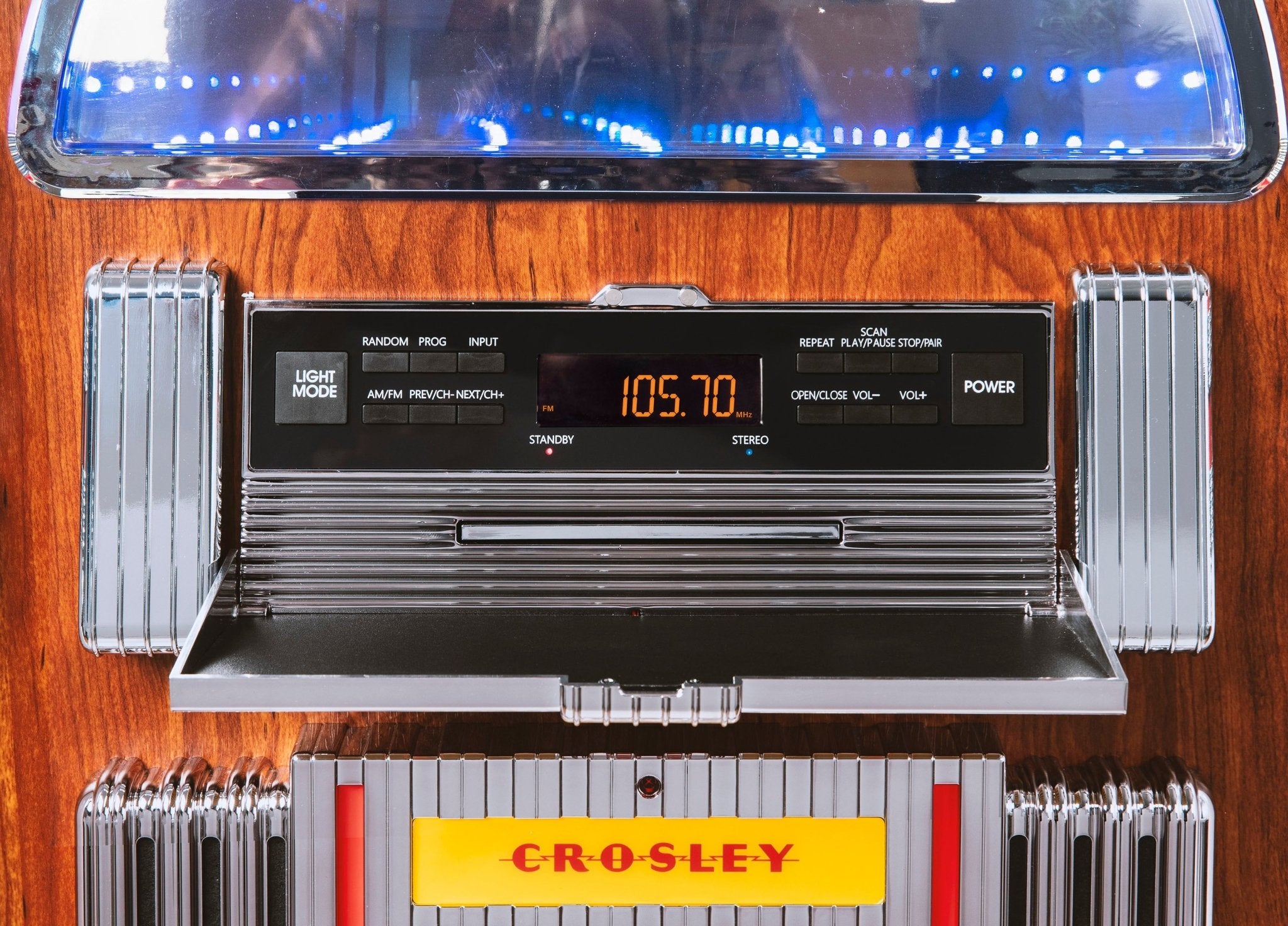 Crosley Digital LED Jukebox with Bluetooth - Walnut - POPvault