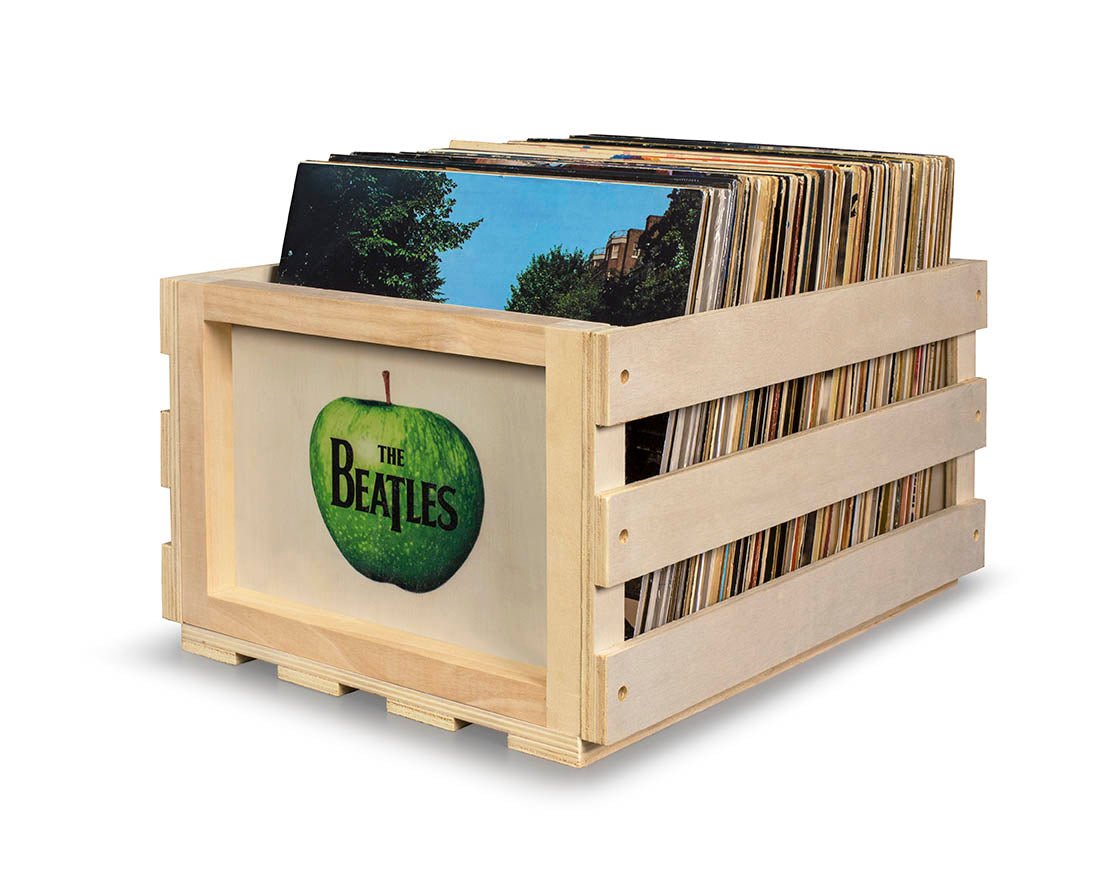 Crosley Record Storage Crate - THE BEATLES Apple Label - POPvault