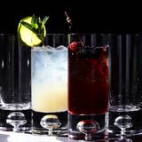 Crystal Bubble Base Collins Glass Highball Tumbler - 12oz - POPvault