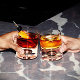 Crystal Bubble Heavy Base Whiskey Glass Tumbler - Set of 4 (9.5oz) - POPvault