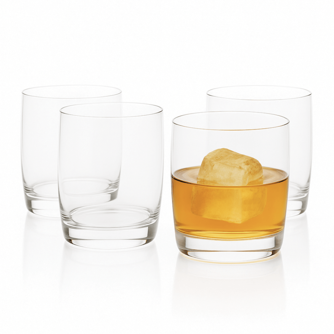 Crystal Double Rock Old Fashioned Glasses (395 mL / 13.3 fl. oz) - POPvault