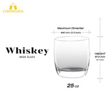 Crystal Double Rock Old Fashioned Glasses (395 mL / 13.3 fl. oz) - POPvault