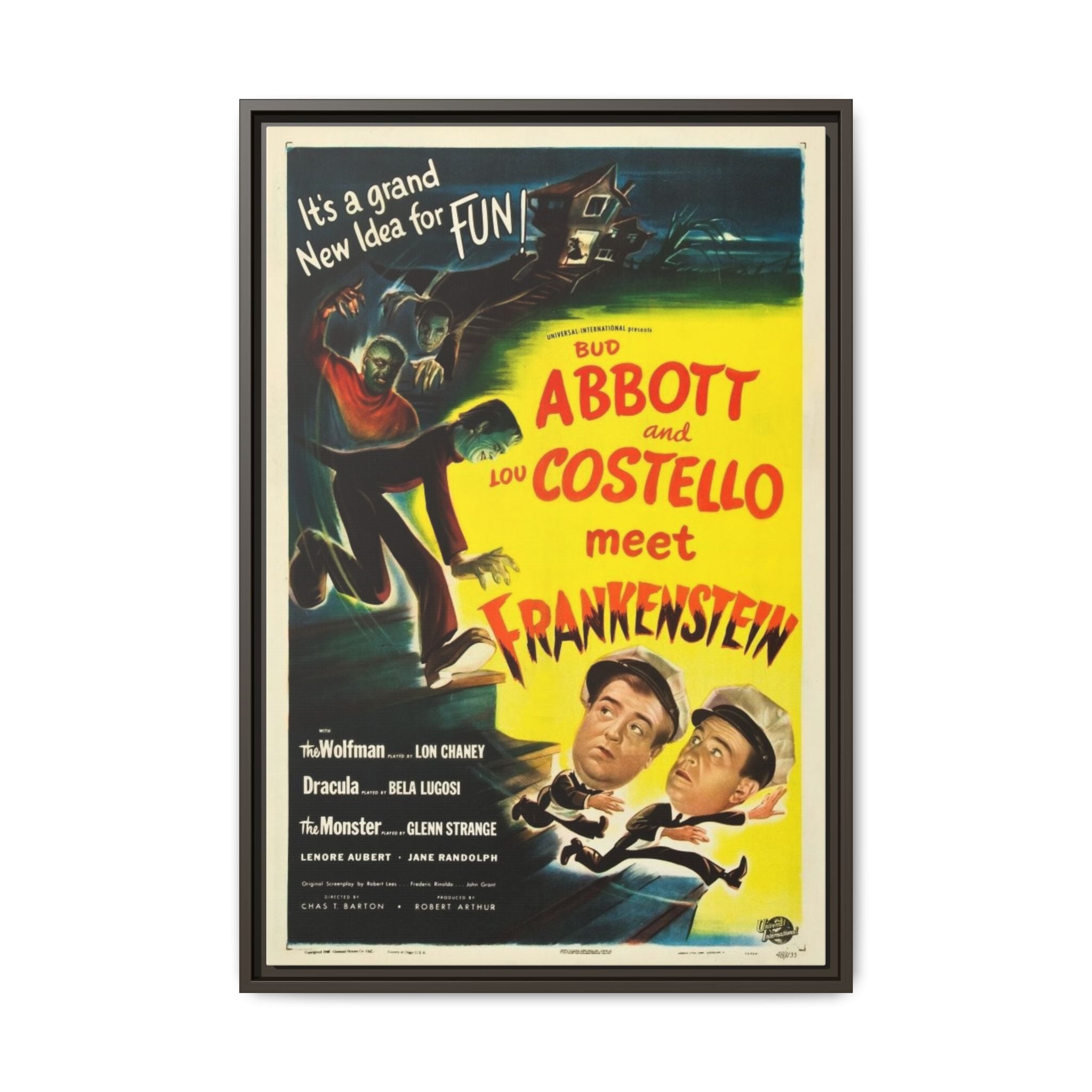 Cult Classic Framed Movie Poster Art - Abbot & Costello Meet Frankenstein 1948 - POPvault